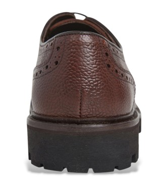 Hackett London Sloane Brogue Chaussures en cuir marron