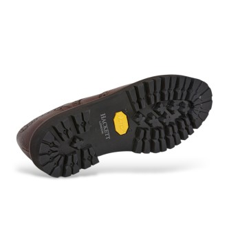 Hackett London Sloane Brogue Chaussures en cuir marron