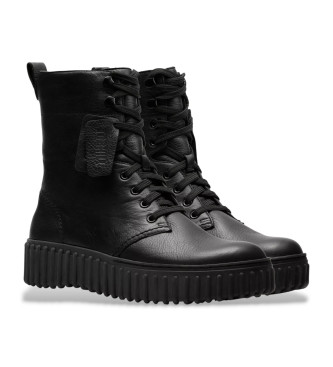 Clarks Torhill Style Usnjeni gležnjarji črni