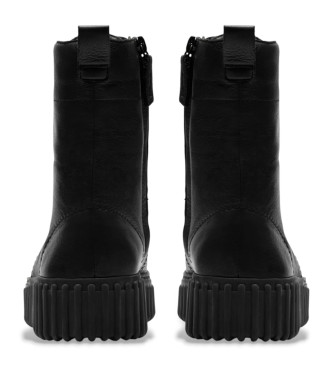 Clarks Torhill Style Usnjeni gležnjarji črni