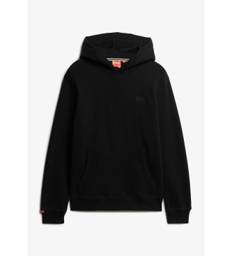 Superdry Bluza z kapturem i logo Essential czarna