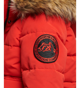 Superdry Everest Gewatteerd bermuda jack met capuchon rood