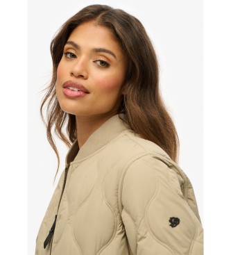 Superdry Jakke Kort quiltet foring Jakke beige
