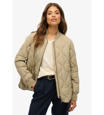 Superdry Jakke Kort quiltet foring Jakke beige