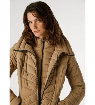 Pepe Jeans Sann Long Beige Duffle Down Coat