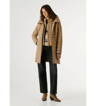 Pepe Jeans Sann Long Beige Duffle Down Coat