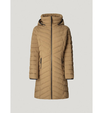 Pepe Jeans Sann Long Beige Duffle Down Coat