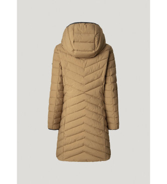 Pepe Jeans Sann Long Beige Duffle Down Coat