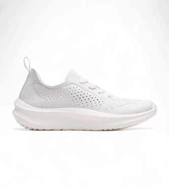Clarks Solevana tr�ningsskor i vitt l�der