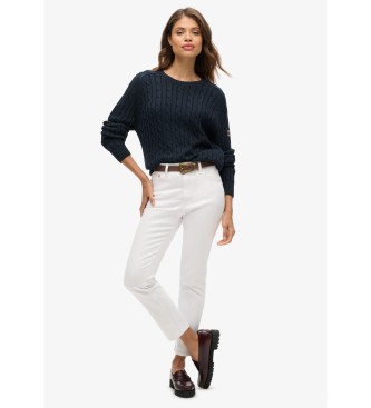 Superdry Slouchy Cable navy jumper