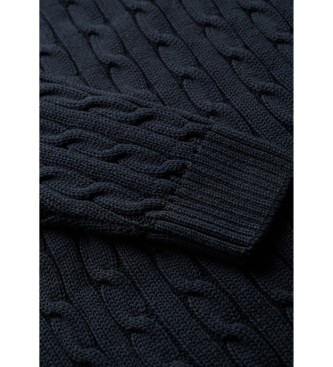 Superdry Slouchy Cable navy jumper