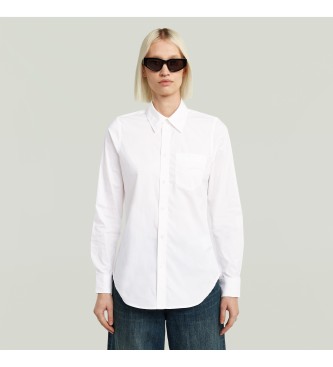G-Star Slim Poplin Long Sleeve Shirt white
