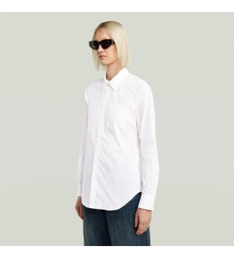 G-Star Slim Poplin Long Sleeve Shirt white