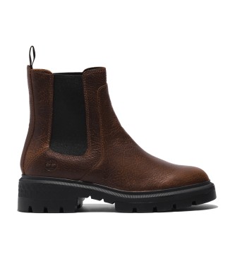 Timberland Cortina Valley bottines chelsea en cuir marron  mi-jambe