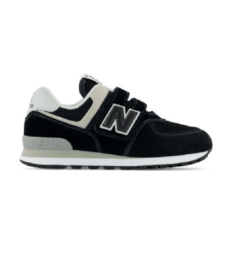 New Balance Baskets en cuir 574 noir