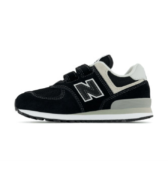 New Balance Baskets en cuir 574 noir