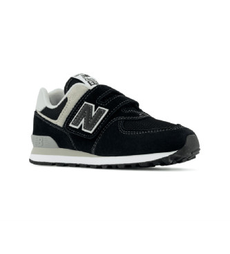 New Balance Baskets en cuir 574 noir