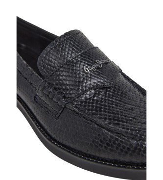 Pepe Jeans Mocassini in pelle nera Judy Snake