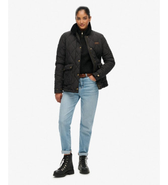 Superdry Cord Trimmed Liner Jacket svart