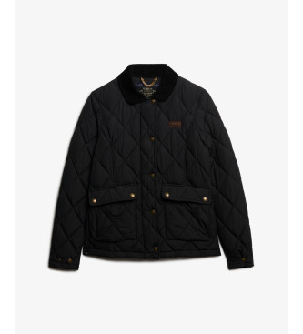 Superdry Cord Trimmed Liner Jacket svart
