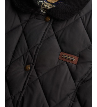 Superdry Cord Trimmed Liner Jacket svart