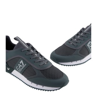 EA7 Baskets noires et blanches vertes