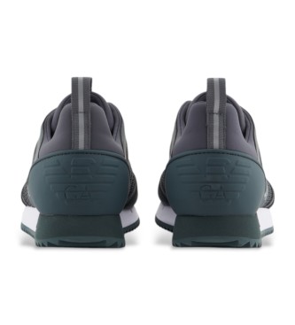 EA7 Baskets noires et blanches vertes