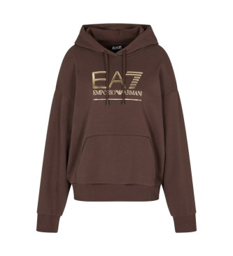 EA7 Bluza Visibility Rn brązowa