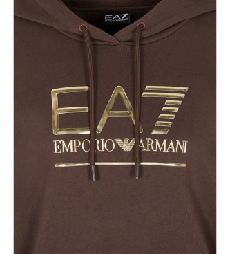 EA7 Bluza Visibility Rn brązowa