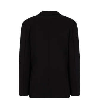 A|X Armani Exchange Blazer com logtipo bordado a preto