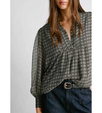 Pepe Jeans Bluzka całkiem czarna