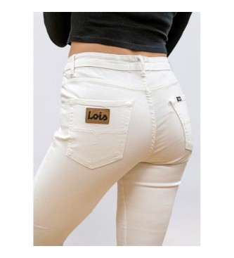 Lois Jeans Highwaist Skinny Ankle Trousers off white