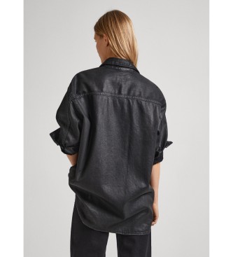 Pepe Jeans Alix Coated overshirt czarny
