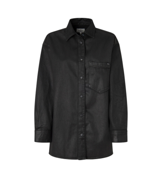 Pepe Jeans Alix Coated overshirt czarny