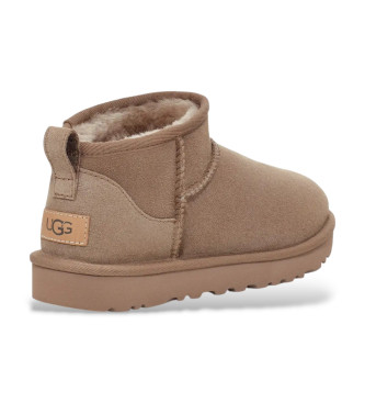 UGG Classic Ultra Mini Leather Ankle Boots taupe
