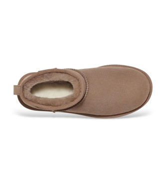 UGG Classic Ultra Mini Leather Ankle Boots taupe