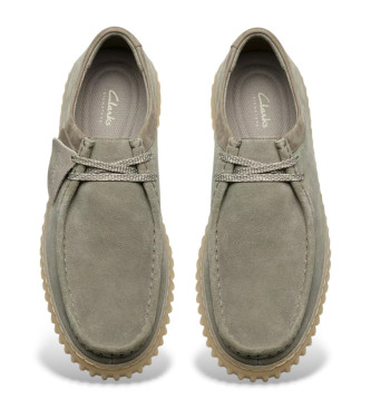 Clarks Chaussures en cuir vert Torhill