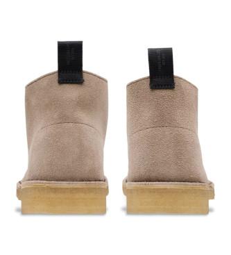 Clarks Bottes en cuir beige Desert