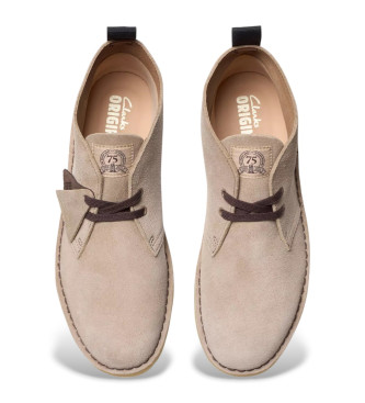 Clarks Bottes en cuir beige Desert