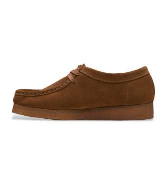 Clarks Sapatos de couro castanho Wallabee