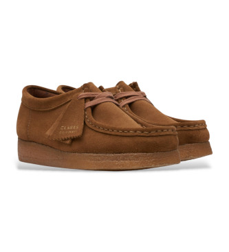 Clarks Sapatos de couro castanho Wallabee