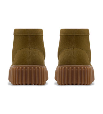 Clarks Torhill Moss Leather Shoes green