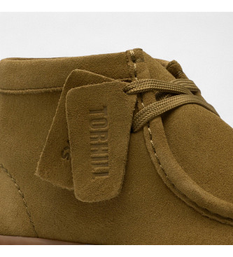 Clarks Torhill Moss Leather Shoes green