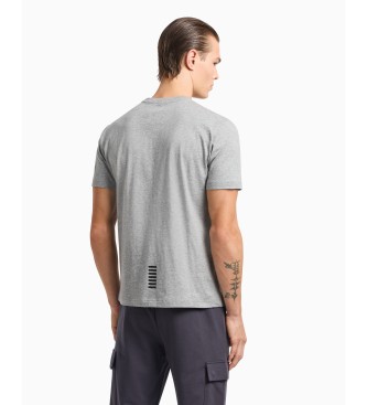 EA7 Core Identity T-Shirt aus Pima-Baumwolle grau