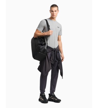 EA7 Core Identity T-Shirt aus Pima-Baumwolle grau