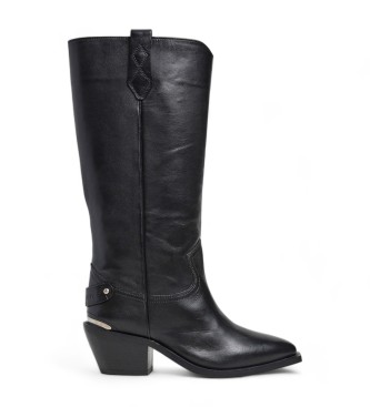 Pepe Jeans Botas de piel April Neutral negro