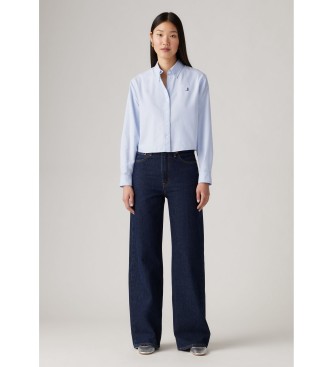 Levi's Niebieskie dżinsy z szerokimi nogawkami