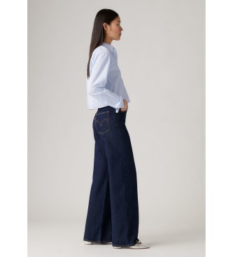 Levi's Niebieskie dżinsy z szerokimi nogawkami