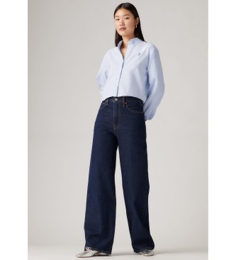 Levi's Niebieskie dżinsy z szerokimi nogawkami