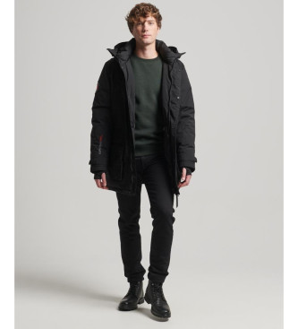 Superdry Miejska pikowana parka czarna